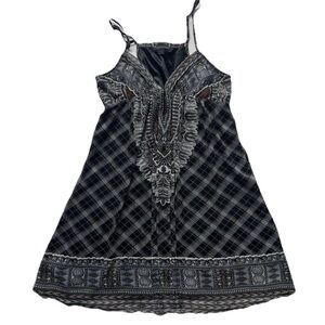Forever 21 Babydoll Mini Dress S Boho Festival Flowy Y2K Dark Academia Vacation